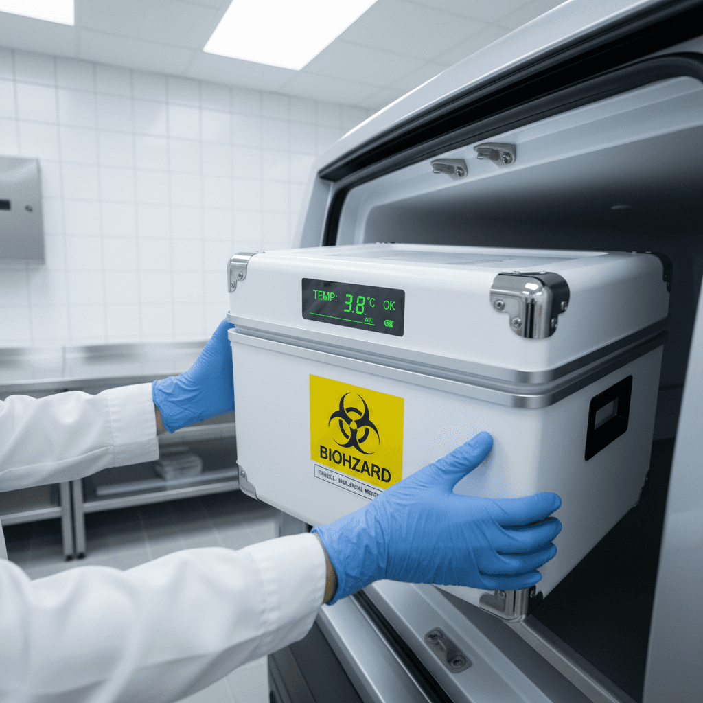 Temperature-controlled medical package preparation and transport